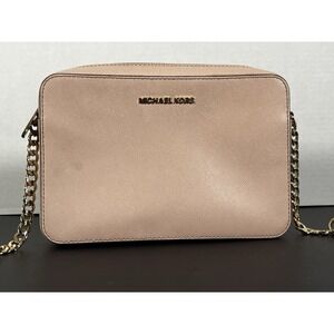 Michael Kors Jet Set Large Saffiano Leather Crossbody Pink